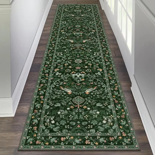 Miniatura 146 de HEBE Alfombra Pasillo 2'x10' Lavable Vintage Desgastada Alfombras de Área Antideslizante Alfombra de Lavandería Boho Alfombras de Piso para Pasillos