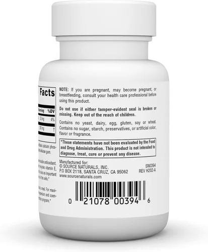 Miniatura 3 de Source Naturals Ácido alfa lipoico, 200 mg - 30 Tabletas