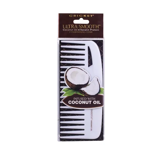 Miniatura 2 de Cricket Peine acondicionador de coco ultra suave, infundido con aceite de coco y queratina para un brillo e hidratación sin encrespamiento, ideal