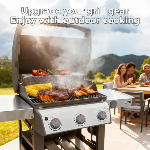 Miniatura 7 de QuliMetal Barras Saborizadoras de 15.3 pulgadas para Parrillas Weber Spirit E310, Spirit 300, Spirit II 300, E315 E320 E330 S310 S315 S320 S330