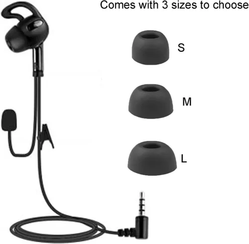 Miniatura 3 de MIMIRACLE Auriculares de árbitro, lado izquierdo en el oído auricular para fútbol, fútbol, balonmano, voleibol