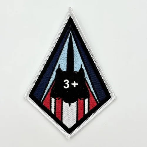 Miniatura 7 de Skunk Works® SR-71 Blackbird® MACH 3 Patch - Parte trasera de plástico, 4 pulgadas, con licencia