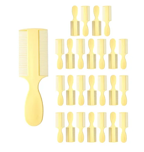 Miniatura 11 de Vakly Peine de dientes finos (paquete de 3) – Peine de bebé de doble cara con asa, peine extrafino para piojos y caspa para cuna, recién nacidos