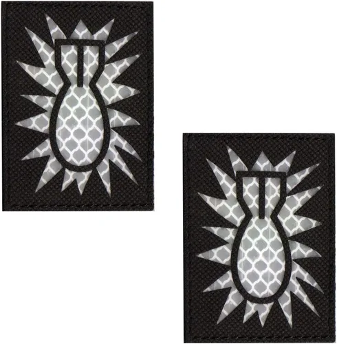 Miniatura 10 de Parche reflectante EOD para eliminación de artillería explosiva, parche militar, insignias tácticas, parches de gancho y bucle, 3.15 x 1.97