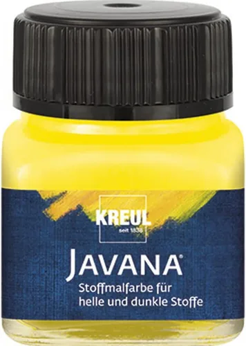 Miniatura 3 de Kreul Javana Paint - Pintura para telas claras y oscuras, 0.7 fl oz, color marrón beige de cristal, color brillante a base de agua, estarcido