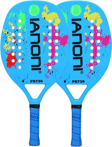 Miniatura 10 de IANONI Raqueta de tenis para playa con agarradera de fibra de carbono, con espuma de memoria. PR730