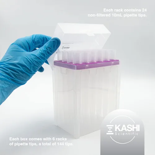 Miniatura 3 de Kashi Scientific 10000uL Puntas de pipeta universales para laboratorio en estuche, estériles, libres de DNasa/RNAsa, seguras contra pirógenos