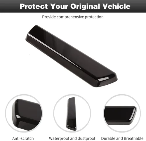 Miniatura 7 de CheroCar Cubierta de luz de freno de montaje alto, accesorios exteriores compatibles con Ford F150 Svt Raptor, negro ahumado