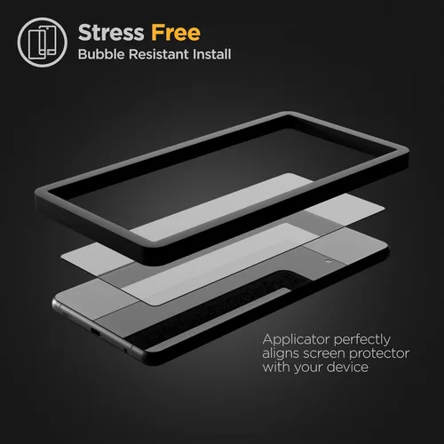 Miniatura 5 de magglass Paquete de 2 protectores de pantalla para Google Pixel 6a, vidrio templado templado (compatible con sensor de huellas dactilares)