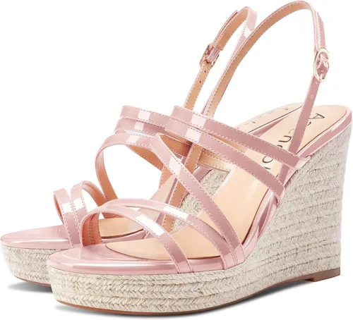Miniatura 4 de Aachcol Sandalias de plataforma de cuña para mujer, puntera abierta, correa en el tobillo, correa trasera con correa trasera, zapatos de vestir
