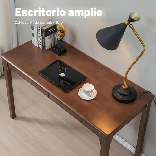 Miniatura 8 de Escritorio de Madera Sólida, Escritorio de Juego y Estudio para Oficina en Casa, para Trabajo, Escritorio para PC de Estudiantes para Dormitorio