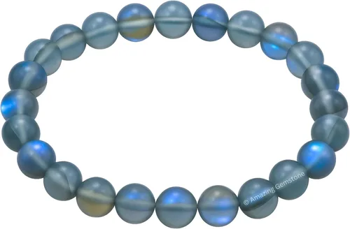 Miniatura 253 de Amazing Gemstone Pulsera de cristal para mujeres y hombres, pulsera de cristal curativo de protección, pulsera elástica con cuentas de piedras