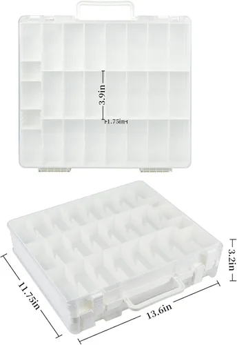 Miniatura 3 de FULLCASE Organizador de juguetes de almacenamiento compatible con Hot Wheels Car, contenedor para coches Matchbox, mini juguetes, muñecas pequeñas