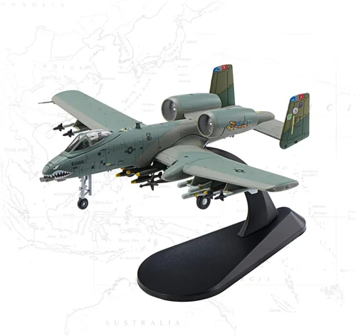Miniatura 10 de A-10 Thunderbolt II Warthog Fighter Plane Modelo 1:100 Modelo Militar Avión Camuflaje