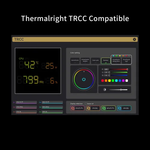 Miniatura 5 de Thermalright Phantom Spirit 120 Digital EVO Enfriador de aire para CPU, 7 tubos de calor, ventiladores PWM duales de 120 mm, cubierta superior