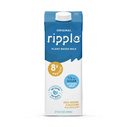 Miniatura 3 de Ripple Leche no láctea, original, leche vegana con proteína de guisante de 0.28 oz, cartones de porción individual estables para llevar, sin OMG, a