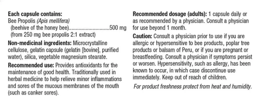 Miniatura 4 de Holista Bee Propolis 500 mg, 200 cápsulas