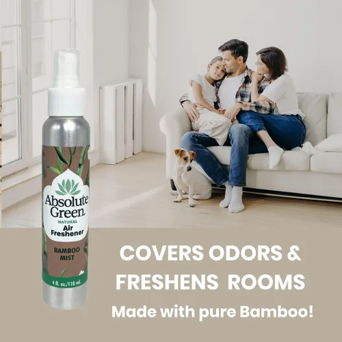 Miniatura 4 de Absolute Green Ambientador en aerosol, no tóxico, cubre olores, seguro para niños y mascotas, aroma natural de niebla de bambú de 4 onzas