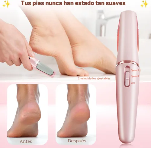 Miniatura 3 de Removedor de Callos para Pies, ZABOUL Removedor de Callos Eléctrico para Pies Recargable Herramientas de Pedicura Varita de Pedicura Suave Lima