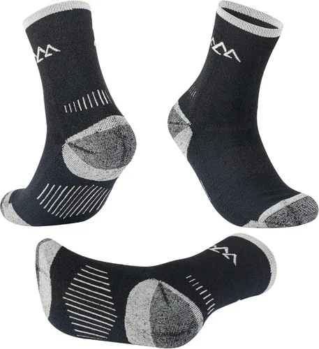 Miniatura 5 de innotree Paquete de 3 calcetines de senderismo de lana merino para hombre, calcetines de senderismo acolchados micro Crew para senderismo que