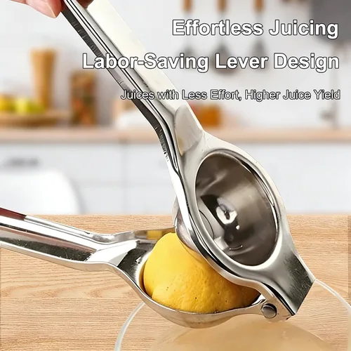 Miniatura 2 de Exprimidor de limón premium, Exprimidor grande y resistente para limón, Exprimidor de cítricos de metal de mano, Herramienta de barra exprimidora