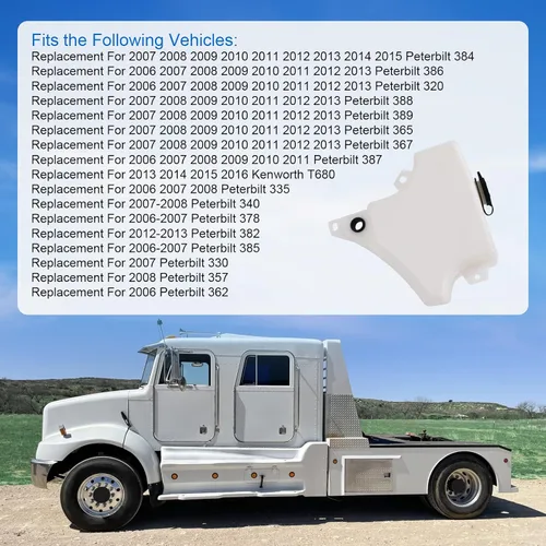 Miniatura 3 de Reservorio de Líquido Lavaparabrisas con Bomba 603-5402 N5355001 Reemplazo para Kenworth T680 Peterbilt 320 330 335 340 357 362 365 367 378 382 384