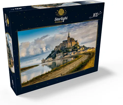 Miniatura 2 de MyPuzzle Morning View of Mont Saint-Michel France - Rompecabezas prémium de 100 piezas para adultos