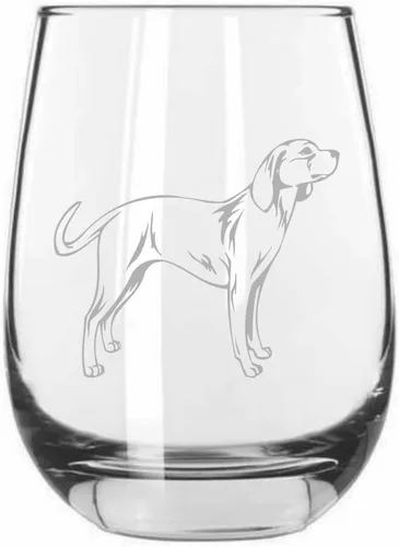 Miniatura 300 de Sakhalin Husky Dog - Copa de vino grabada personalizada de 15.25 onzas sin tallo