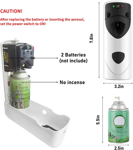 Miniatura 7 de Dispensador automático de ambientador en aerosol con dispensador de fragancia programable remoto apto para recargas de spray Dispensador