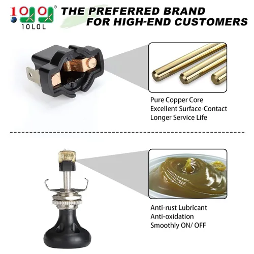 Miniatura 2 de 10L0L Botón de interruptor de faros delanteros para carrito de golf para Yamaha, Club Car, EZGO, estilo Push Pull Style, interruptor de luz