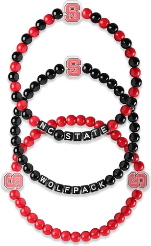 Miniatura 28 de FOCO NCAA unisex-adulto Paquete de 3 Pulseras de la Amistad con Cuentas con Logotipo de Equipo Universitario de la NCAA Oficialmente Licenciadas