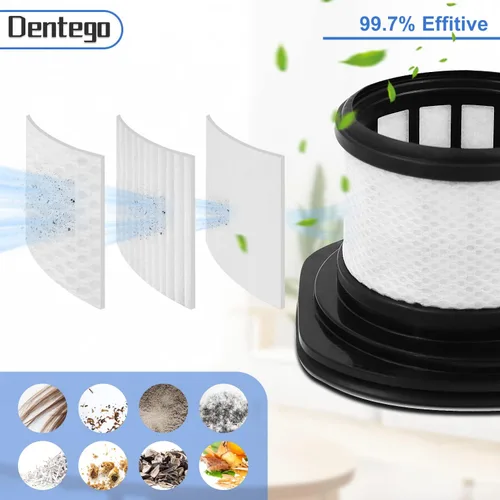 Miniatura 2 de Dentego - Paquete de 8 filtros IX141, piezas de repuesto para aspiradora inalámbrica Shark Rocket Pet Pro IX140 IX141 IX142 IZ140 IZ140C IZ141C