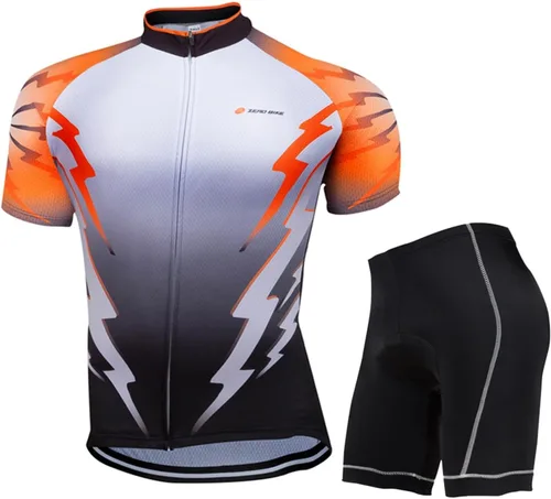 Conjunto de jersey de ciclismo de manga corta para hombre, transpirable, de secado rápido, acolchado 3D, pantalones cortos de bicicleta MTB
