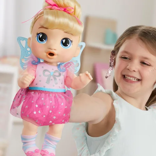 Miniatura 9 de Muñeca Baby Alive Fairy Fashions Harper Hugs con ropa y accesorios, pelo rubio, 11 pulgadas, juguetes para niños, a partir de 3 años