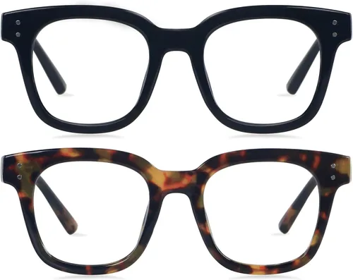 ANDWOOD Lentes de bloqueo de luz azul para mujer, pantalla de computadora, bloqueador de luz azul de gran tamaño para cabezas grandes, antifatiga (2