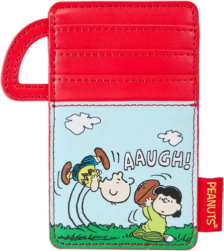 Loungefly Tarjetero de cuero vegano con termo vintage de Charlie Brown de Peanuts, Multicolor -, Tarjetero
