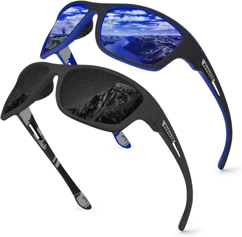 Miniatura 9 de KUGUAOK Gafas de sol deportivas polarizadas para hombres, para conducir, ciclismo, pesca, gafas de sol 100% con protección UV