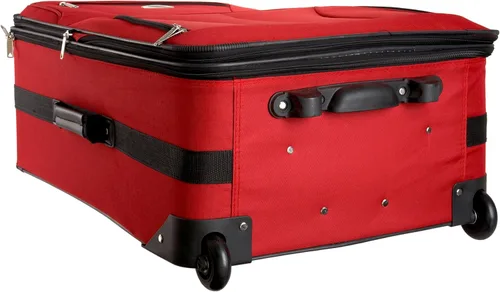Miniatura 3 de Rockland juego de 4 piezas de valijas con ruedas y bolsas para viaje, Rojo), F32-RED