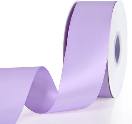 Miniatura 26 de SHOWIN - Cinta de satén morada de doble cara de 1 1/2 pulgadas x 50 yardas continuas para envoltura de regalos, decoración de boda y ramos florales