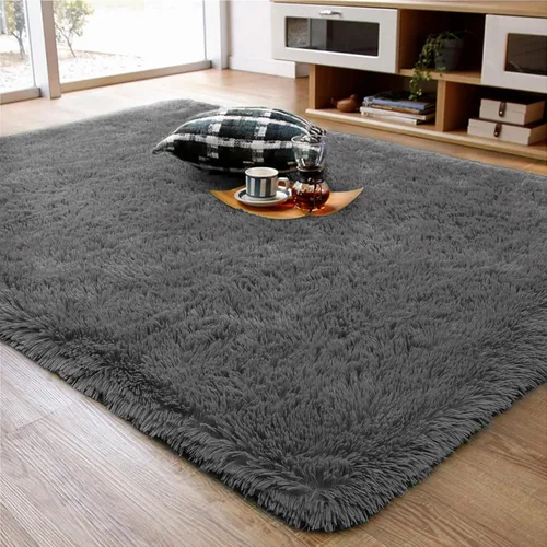 Miniatura 34 de Ompaa Alfombra esponjosa, alfombra mullida súper suave para dormitorio, sala de estar, alfombra grande de felpa de 6 x 9 pies, alfombra de pelo