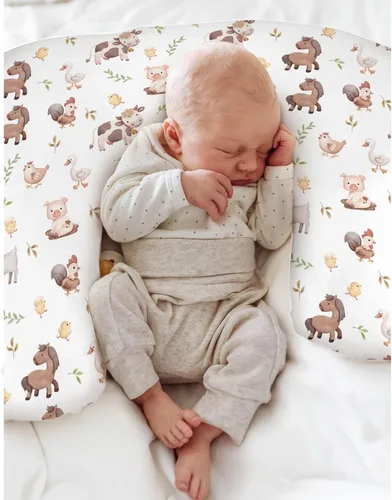 Miniatura 4 de Lindas fundas de almohada de lactancia de animales de granja para niños y niñas, vaca, gallo, cabra, pato, cerdo, funda de almohada de lactancia
