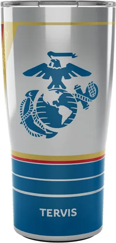 Miniatura 12 de Tervis Marines Forever Proud - Vaso aislado de doble pared fabricado en Estados Unidos mantiene las bebidas frías y calientes, 16 onzas, clásico