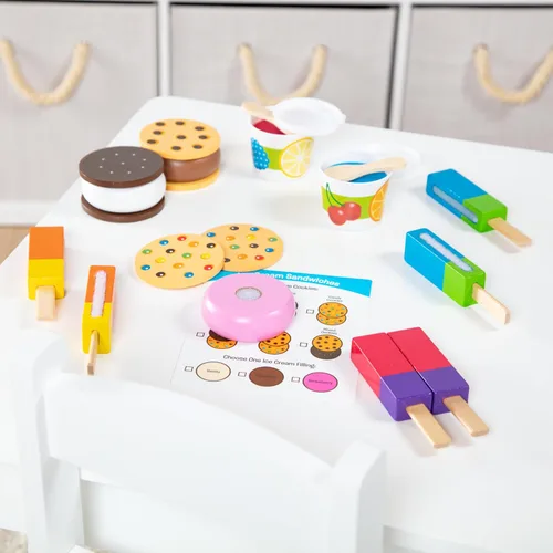 Miniatura 9 de Melissa & Doug Juego de helado de madera Frozen Treats (24 piezas) – Comida de juego y accesorios para niños pequeños y niños mayores de 3 años