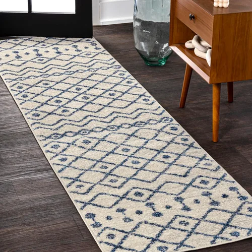 Miniatura 20 de JONATHAN Y Aksil - Alfombra marroquí Beni Souk negro/crema, 2 x 8 pies, bohemio, escandinavo, fácil limpieza para sala de estar, dormitorio, cocina