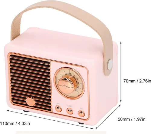 Miniatura 9 de ZJchao Altavoz portátil mini compacto inalámbrico retro diseño incorporado tarjeta radio alta capacidad batería ligero para viajes al aire libre