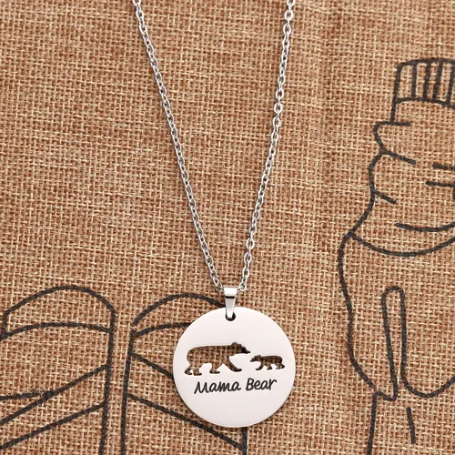 Miniatura 6 de Kivosliviz - Collar de mamá oso y mamá, collar de oso de mamá, para mujer, joyería de regalo para madre, mamá, mamá y mamá