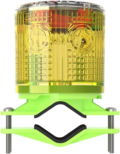 Miniatura 7 de Aolyty Luz de advertencia estroboscópica solar IP54 impermeable LED intermitente luz de seguridad brillante lámpara de advertencia al aire libre Rojo
