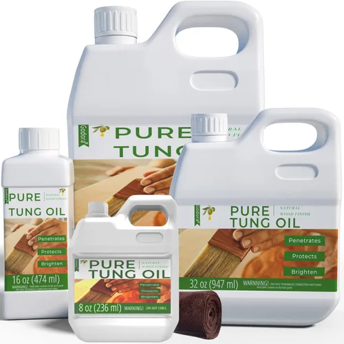 Miniatura 6 de Aceite Tung puro de 16 onzas para acabado de madera, sellador de madera para interiores y exteriores, favorecido por artesanos, aceite Tung