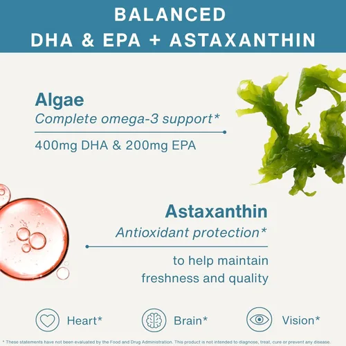 Miniatura 2 de Igennus - Aceite de algas naturales veganas omega-3, DHA y EPA, certificado puro, suplemento de ácidos grasos a base de plantas, con antioxidante