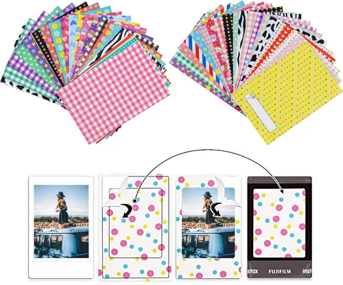 Miniatura 7 de Ablus - Álbum de fotos con 64 bolsillos para fotos instantáneas de cámaras Fujifilm Instax Mini 7s 8 8+ 9 25 26 50s 70 90 y letrero, pequeño Azul